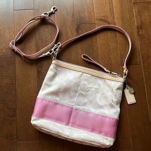 Coach Pink Crossbody Bag with Detachable Strap